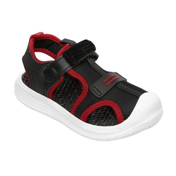 Toddler Boys & Girls Cute Sports Sandals - BLACK RED - 4